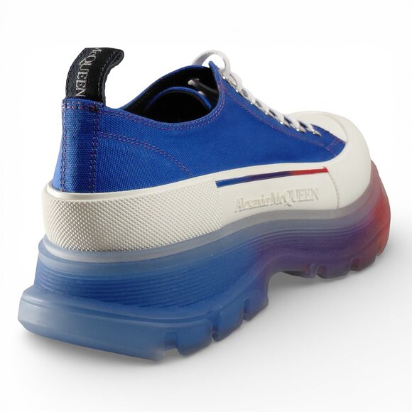 Alexander Mcqueen Men Tread Slick Blue & Red Low Top Sneakers EU 43.5  US 10.5 main image 16